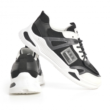 Pantofi Sport De Barbati Cheer Negru cu Alb - Trendmall.ro