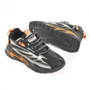 Pantofi Sport De Barbati Saper Flash Negru cu Portocaliu - Trendmall.ro
