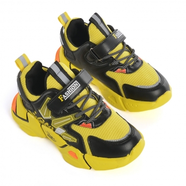 Pantofi Sport De Copii Sun Negru cu Galben - Trendmall.ro