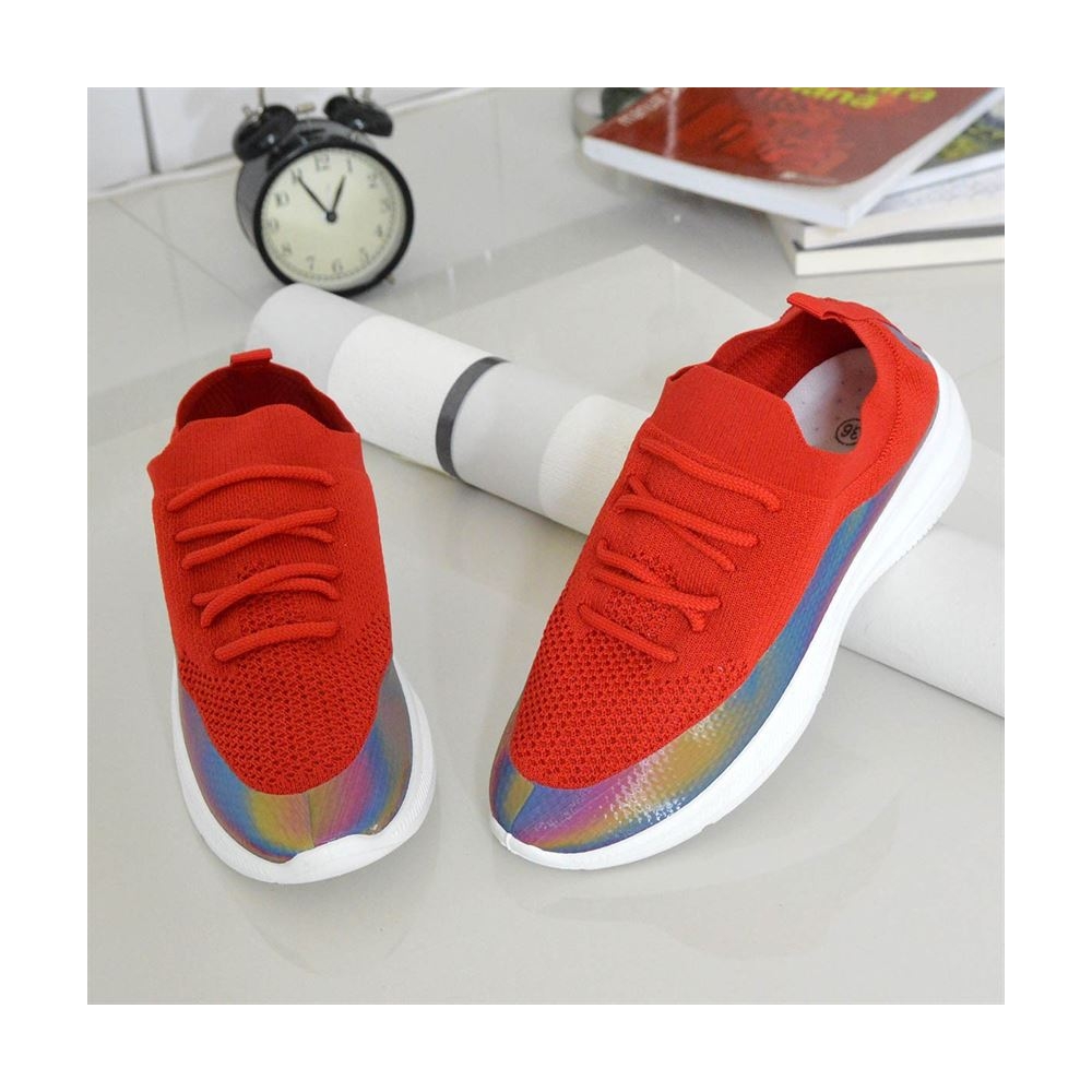 Pantofi Sport De Dama Fun Color Rosii - Trendmall.ro
